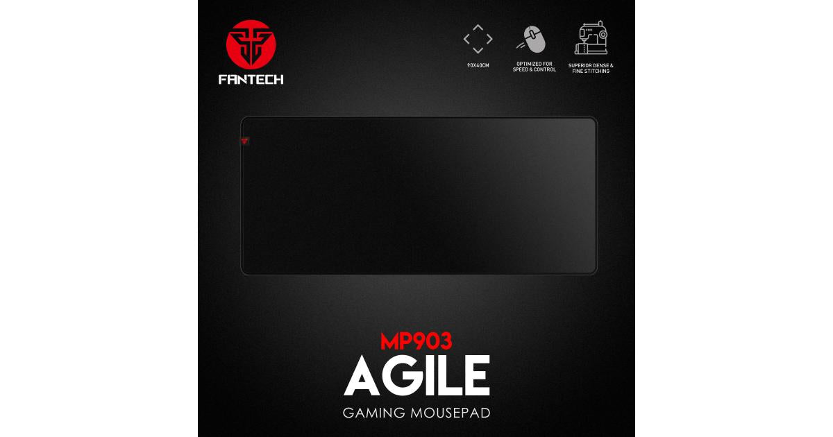 Fantech Agile Mp903 Black Professional Large Gaming Mouse Pad, Water-Resistant SPEEDSILK Surface & dynamic friction (900*400*3mm)