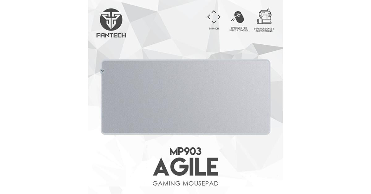 Fantech Agile Mp903 White Professional Large Gaming Mouse Pad, Water-Resistant SPEEDSILK Surface & dynamic friction (900*400*3mm)