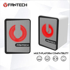 Fantech Beat GS203 (USB & 3.5mm) 6W Mobile Gaming & Music Mini Speaker w/ Led Lighting - White | GS203 White | - CompuMe