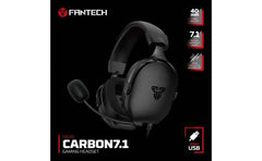 Fantech HG30 7.1 (Black) Virtual Surround USB Wired Ultra Comfort Gaming Headset w/ Omnidirectional Noise Cancelling Microphone & Built-In Volume Controls