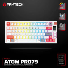FANTECH MK917 ATOM PRO79 WIRELESS MECHANICAL GAMING KEYBOARD WHITE - RED