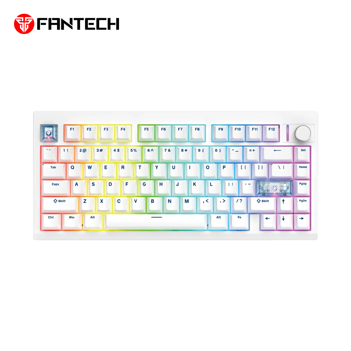 FANTECH MK921 MAX FIT QMK WIRELESS MECHANICAL KEYBOARD WHITE WHITE SWITCH