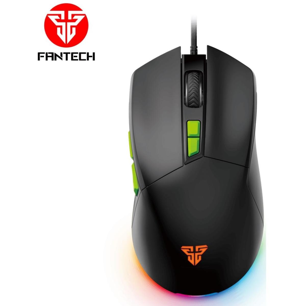 FANTECH PHANTOM II VX6 RGB Optical Wired (White) Gaming Mouse, 7200 DPI, 7 Programmable Buttons | PHANTOM II VX6 | - CompuMe
