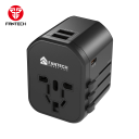 FANTECH TAC1 POWERCUBE TRAVEL MULTI ADAPTER, Multi-Country Adapter, Type-C PD 20W & 2x USB QC 3.0, Dual 8A Fuses for safe charging while travelling, 880W at 100V, 1840W at 230V
