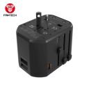 FANTECH TAC1 POWERCUBE TRAVEL MULTI ADAPTER, Multi-Country Adapter, Type-C PD 20W & 2x USB QC 3.0, Dual 8A Fuses for safe charging while travelling, 880W at 100V, 1840W at 230V