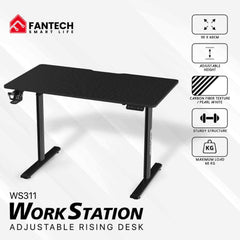 FANTECH WS311 WORK STATION ADJUSTABLE RISING 110CM*60CM - BLACK