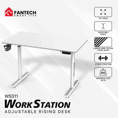 FANTECH WS311 WORK STATION ADJUSTABLE RISING 110CM*60CM - WHITE