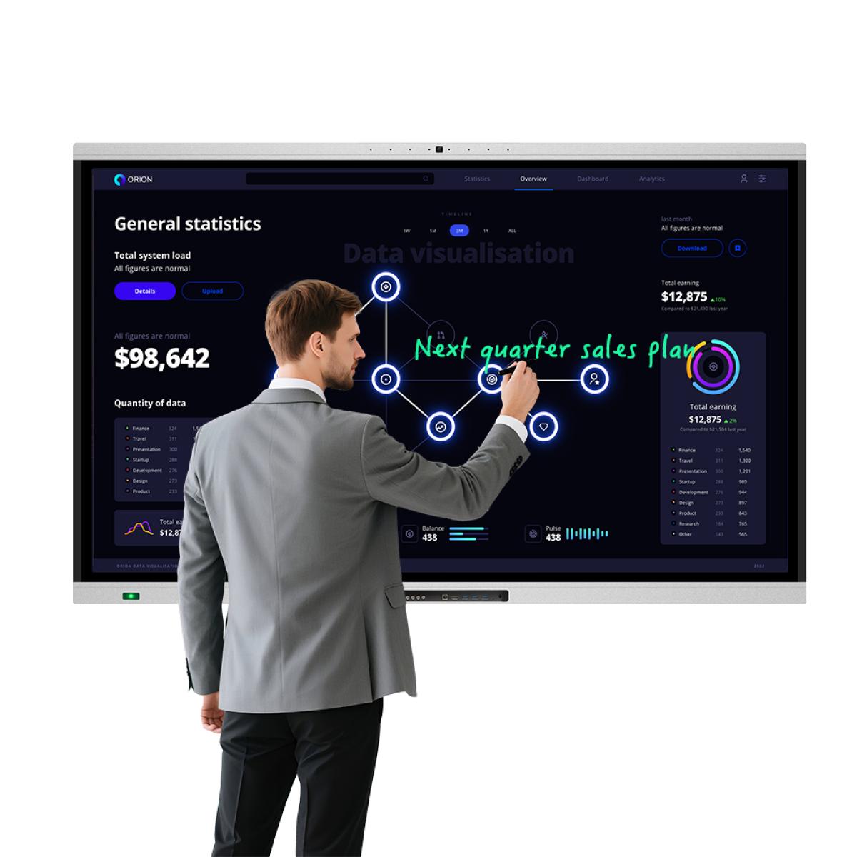 HAING FC-86LED 86" 4K Andriod 14 8G Led Interactive Flat Panel Touch Screen