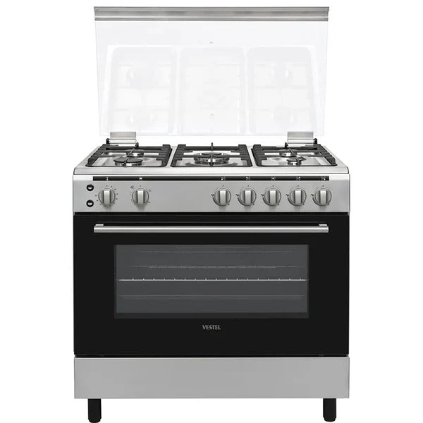 FG9P5066NX Vestel Gas Oven - 90cm - 5 Burners - Stainless Steel