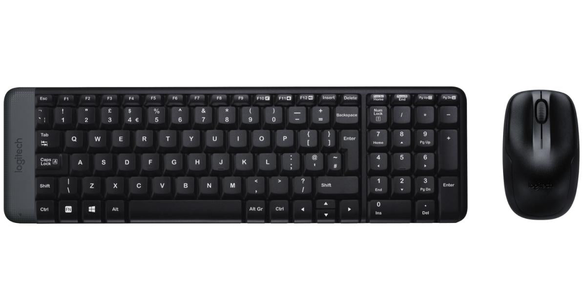 Logitech MK220 Compact Kit 2.4GHz Wireless Black Keyboard & Mouse Combo (عربي)