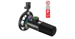 FIFINE K658 USB Dynamic Cardioid Microphone with A Live Monitoring, Gain Control, Mute Button