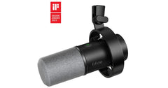 FIFINE K688 USB/XLR Dynamic Mic with Shock Mount, Touch-Mute, Headphone Jack, I/O Controls for Podcasting