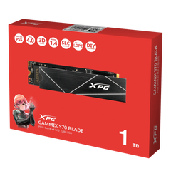 ADATA XPG GAMMIX S70 BLADE 1TB PCIe Gen4 M.2 SSD - WORK WITH PS5