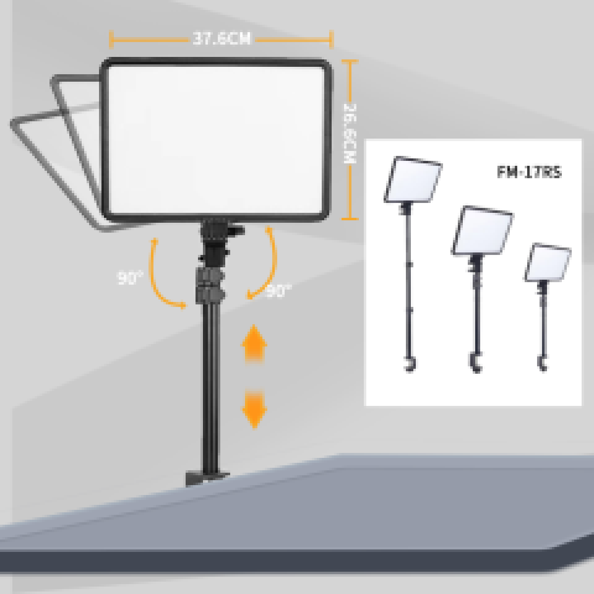 Jmary FM-17RS 17 inch Panel Video Light Ring Light