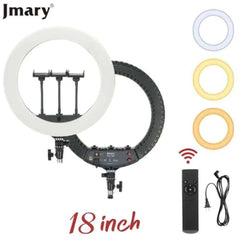 Jmary Fm 18r Ring Light 18inch With Remote, Without Tripod Powerful And Versatile Ring Light Designed To Elevate Your Lighting