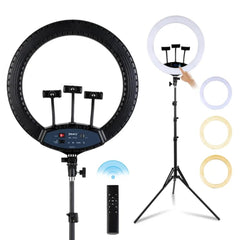Jmary Fm 19rs 19 Inch Led 60w Selfie Ring Light Lcd Display Touch Screen Dimmable Light Makeup Ring Light Without Tripod Stand