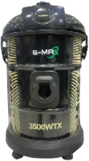 G-MAX Drum Vacuum, 3500Watts, 25Lit, Black - VC-3500WTX