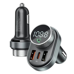 Proove Sound Link FM Transmitter + Car Charger 30W Fast Charging (PD+QC3.0) Type-C+USB - Black