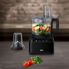 Braun Food Processor 800 W 2 speed settings with Pulse 2.1 L Bowl Capacity With Accessories Black