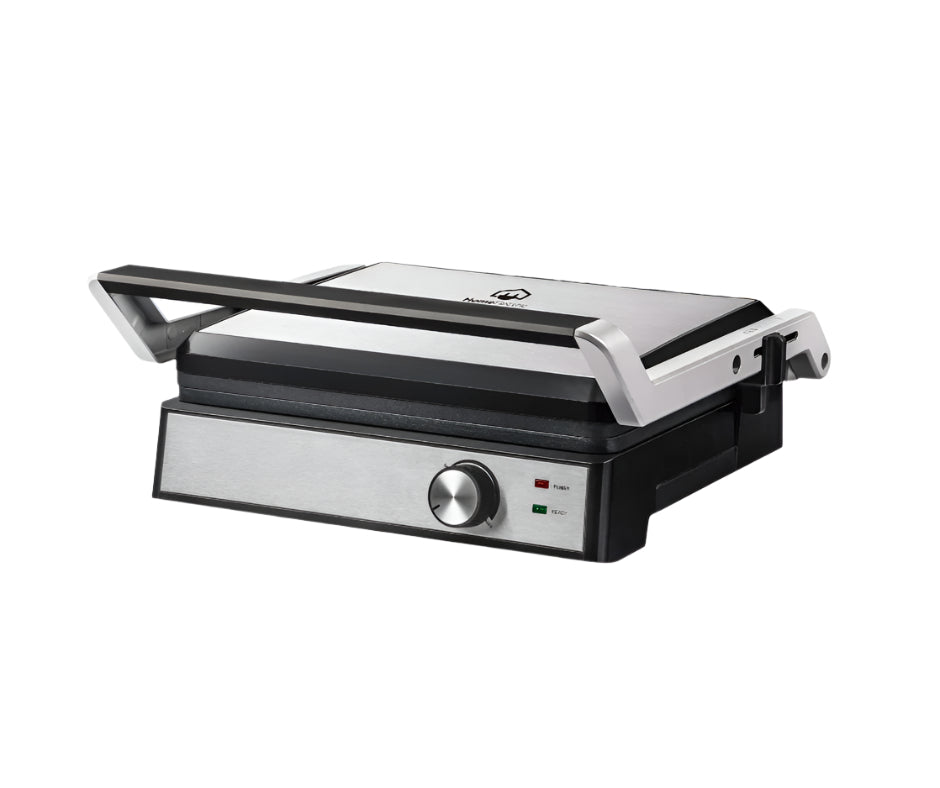 Home Electric Grill Decoration Non-Stick Coating, 2000Watts, Stainless Steel - HG-376