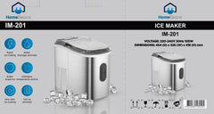 Home Electric Ice Maker, Water Shortage Reminder Full Ice, 105Watts, Silver - IM-201
