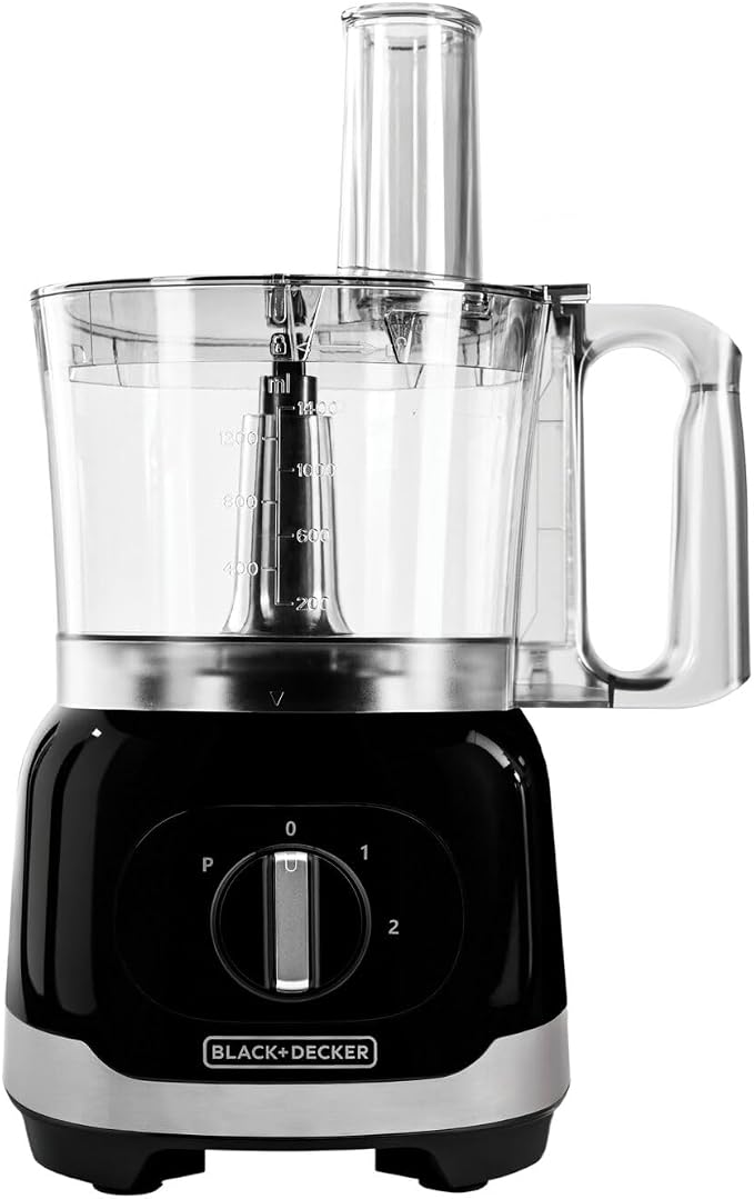 BLACK+DECKER 800W Multifunction Food Processor – Family-Size 2.4L Bowl, 1.5L