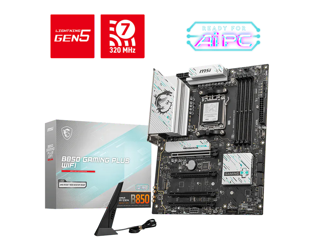 Msi B850 GAMING PLUS WIFI & BLUETOOTH DDR5 Motherboard - for AMD