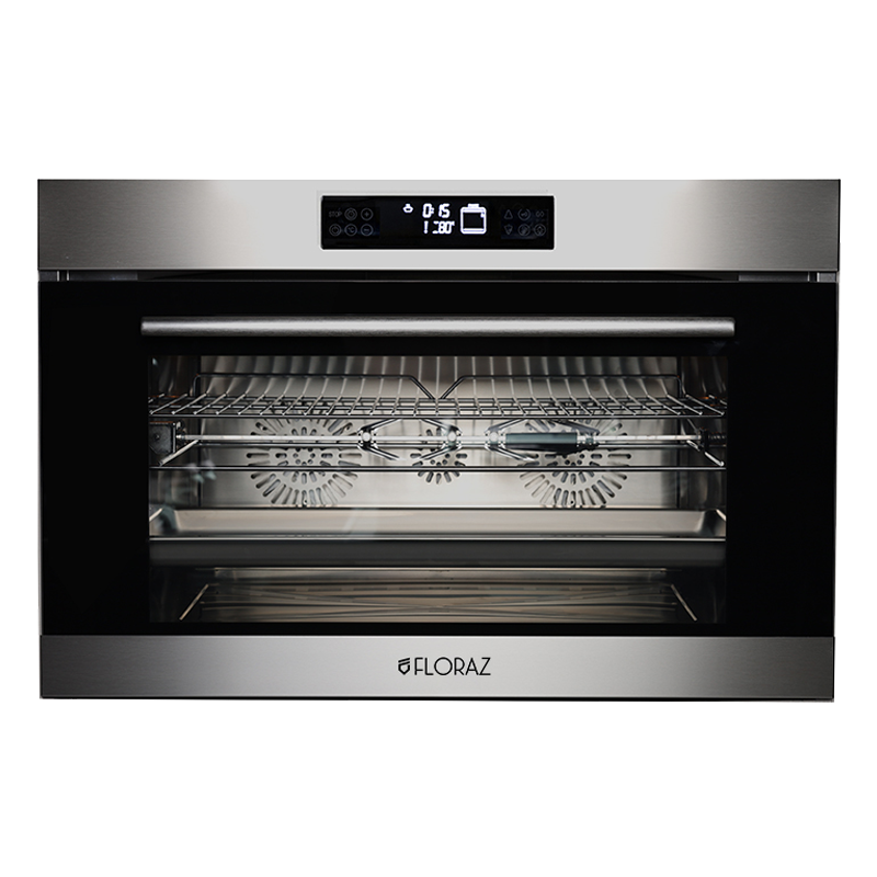 FZB04-E113F-912PROX Flora 90 Cm Electric Oven, Steel, 4 Fans
