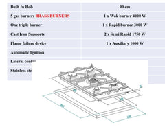 FZBH4-CTSLSBB-T95X Flora 90cm Stainless Steel Cooker