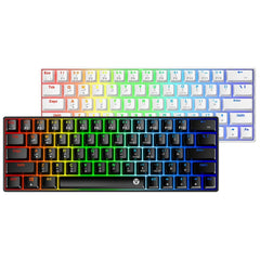 FANTECH ATOM63 MK859 WIRED RGB 60% Modular Mechanical Gaming Keyboard, Detachable Type - C, Red Switch - White(عربي)
