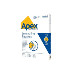 Fellowes Apex A4 Laminating Pouches 125Mic