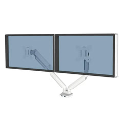 Fellowes Platinum Series Adjustable Dual Monitor Arm - White