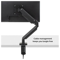 Fellowes Platinum Series Adjustable Single Monitor Arm - Black