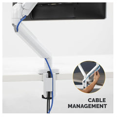 Fellowes Platinum Series Single Adjustable Monitor Arm - White