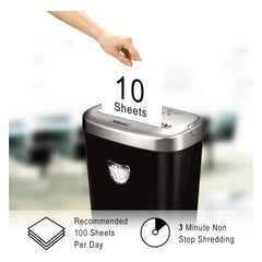 Fellowes Powershred 53C Shredder Cross Cut Shreds 10 Sheets