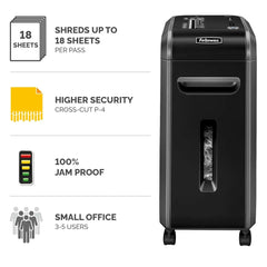 Fellowes Powershred 99Ci Shredder, Cross Cut, Shreds 18 sheets