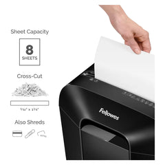 Fellowes Powershred LX45 Shredder, Cross Cut, Shreds 8 sheets