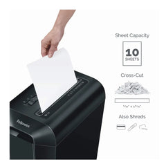 Fellowes Powershred LX65 Shredder, Cross Cut, Shreds 10 sheets