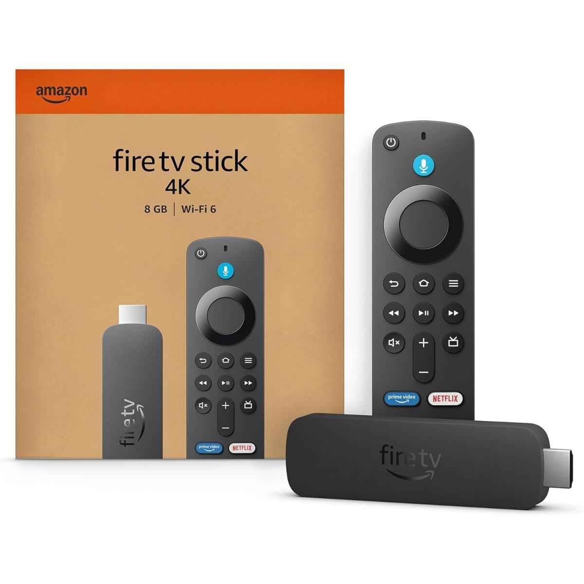 Amazon Fire Tv Stick 4k (newest Model) With Ai Powered Fire Tv Search, Wi Fi 6, Stream Over 1.8 Million Movies And Shows, Free & Live Tv