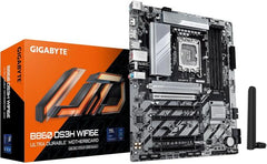 GIGABYTE B860 DS3H WIFI6E Intel Core Ultra (Series 2) LGA 1851 Motherboard, ATX, DDR5, 3X M.2, PCIe 5.0, USB-C, WIFI6E, 2.5GbE LAN, EZ-Latch