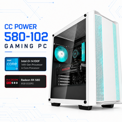 CC POWER 580-102 Gaming PC | Intel i3-14100F | RX 580 8GB | 16GB DDR4 | 500GB NVMe