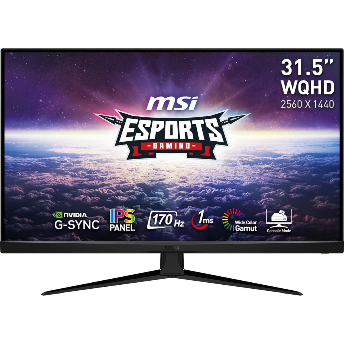 Msi G321q 32" 2k Hdr Ready Ips 170hz 1ms Nvidia G Sync Wide Color Gamut Perfely Support 120hz For Ps5 & Xbox S,x