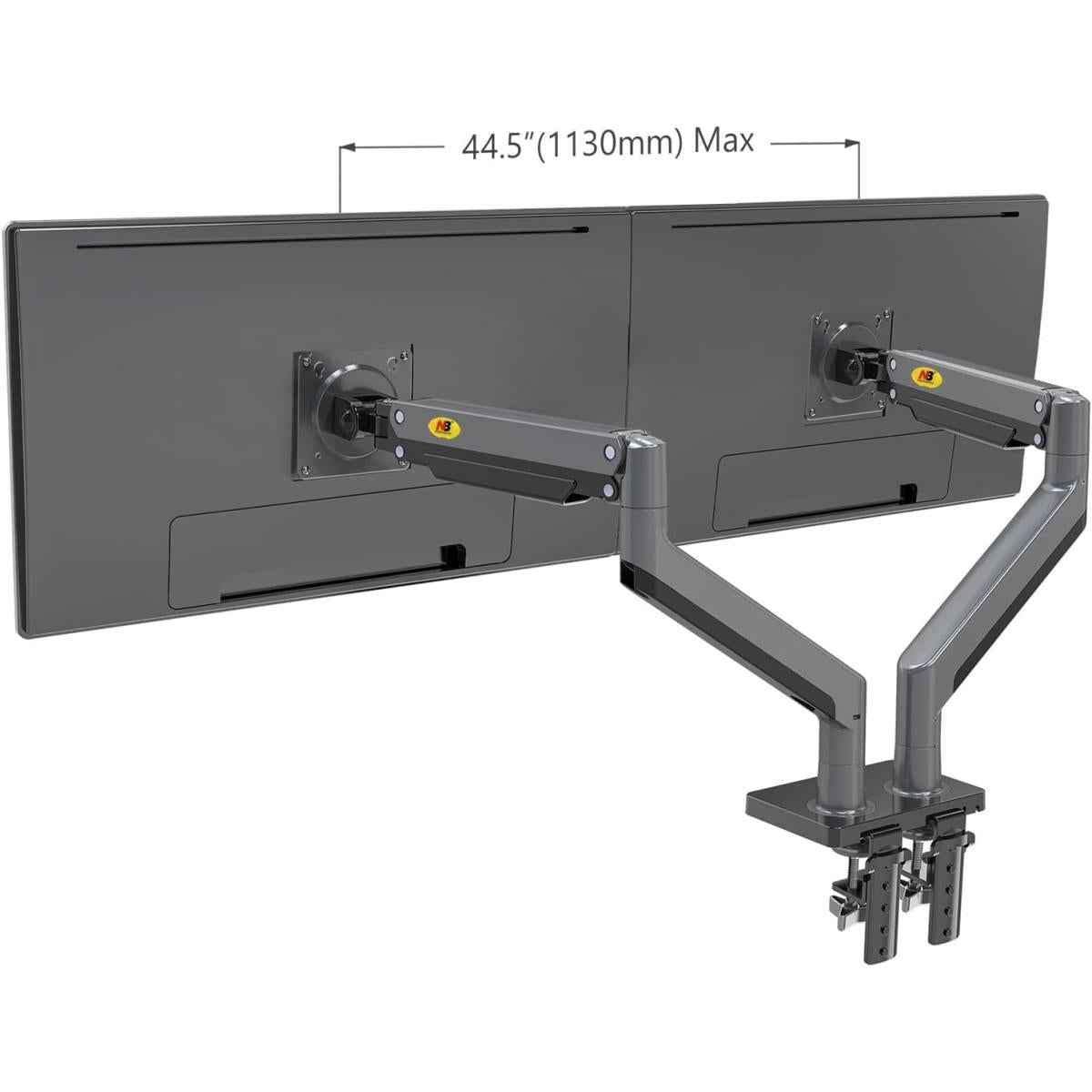 North Bayou NB North Bayou G35 22" - 32" Dual Monitor Stand Gas - Spring Heavy Duty Desk Mount Bracket