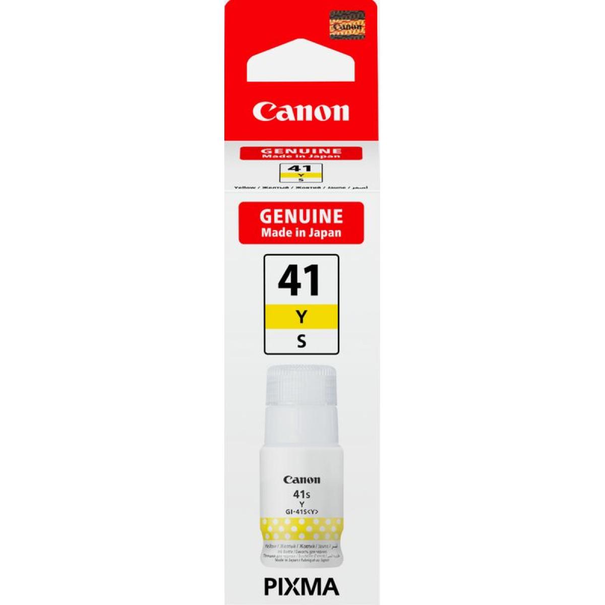Genuine Canon Gi 41 Y Small Refillable Ink Cartridge For Pixma Ink Printers Yellow - CompuMe