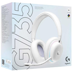 Logitech G735 Wireless (White Mist) Gaming Headset, Dual Mode (2.4GHz, Bluetooth), Dolby Atmos, Spatial Surround Sound, LIGHTSYNC RGB Lighting, Detachable Boom Mic, Compatible with PC, PC, Mac, Mobile Devices | G735 Wireless Gaming Headset | - CompuMe