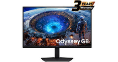 Samsung Odyssey G8 (2026) (HG806) 27" Flat Monitor Fast IPS Dual Mode (5K 180Hz / QHD 360Hz) 1ms(GTG), 10Bit, HDR10+, 99% sRGB, HDMI 2.1, G-Sync Compatible, New Design, Ergonomic Stand