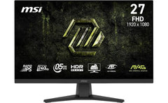 MSI MAG 272F X24 27" Full HD Rapid-IPS 240Hz 0.5ms HDR Ready AI Vision AMD FreeSync™ Premium w/ HDMI 2.0 & DisplayPort , Black