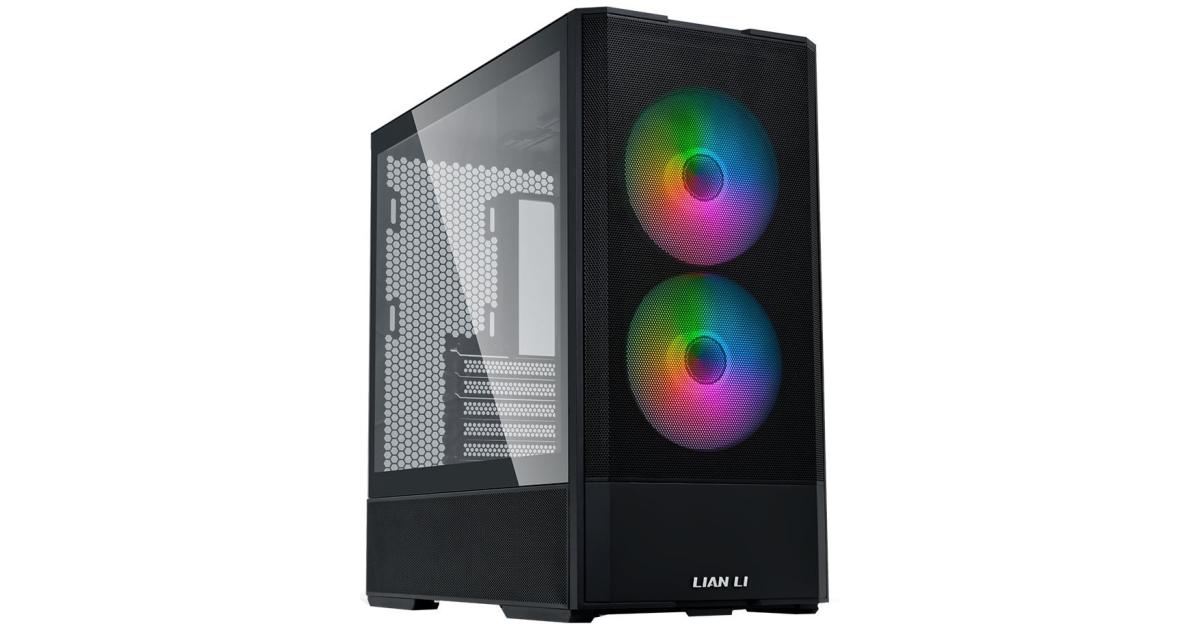 Lian Li LANCOOL 207 (207RX) MESH (Black) ARGB ATX Mid Tower Tempered Glass Gaming Case W/ Type-C & (Front 2x140mm ARGB Fans + 2x120mm PWM Fan On PSU Shroud)