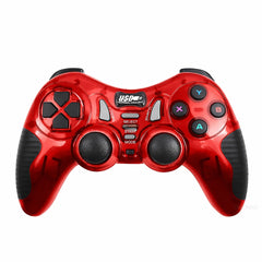 7-in-1 2.4G Wireless Dual Vibration Gamepad Controller -Red