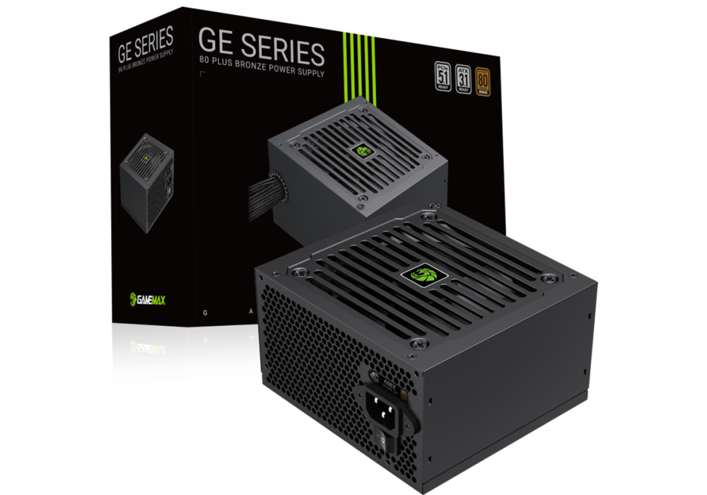 GameMax GE-550 - 550W ATX Power Supply, 85% Efficiency Bronze, Silent 120mm Fan, Advanced Protection Features